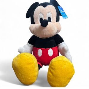 DISNEY Mickey Mouse Plush Toy - Black, Red, Yellow 18” 2+ NWT